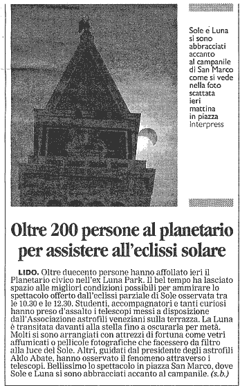 La Nuova Venezia - Articolo del 30 marzo 2006